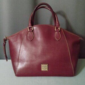 Dooney & Bourke Sydney Saffiano Leather Satchel - Bordeaux (Burgundy)